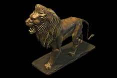 LionStatueStandingGolden