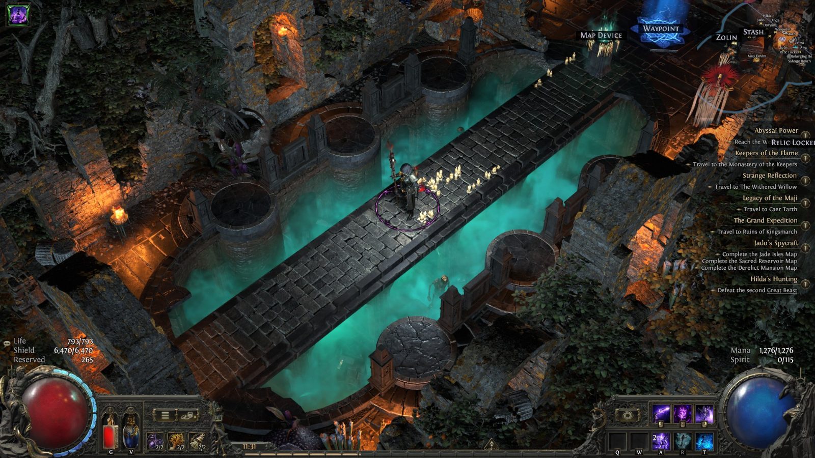 Crumbling Crypt, a Path of Exile 2 hideout built in Mausoleum Hideout by manacraft