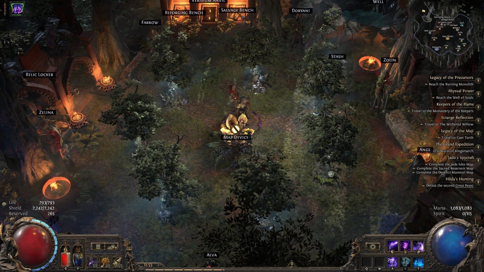 Druid Circle, a Path of Exile 2 hideout built in Felled Hideout by manacraft