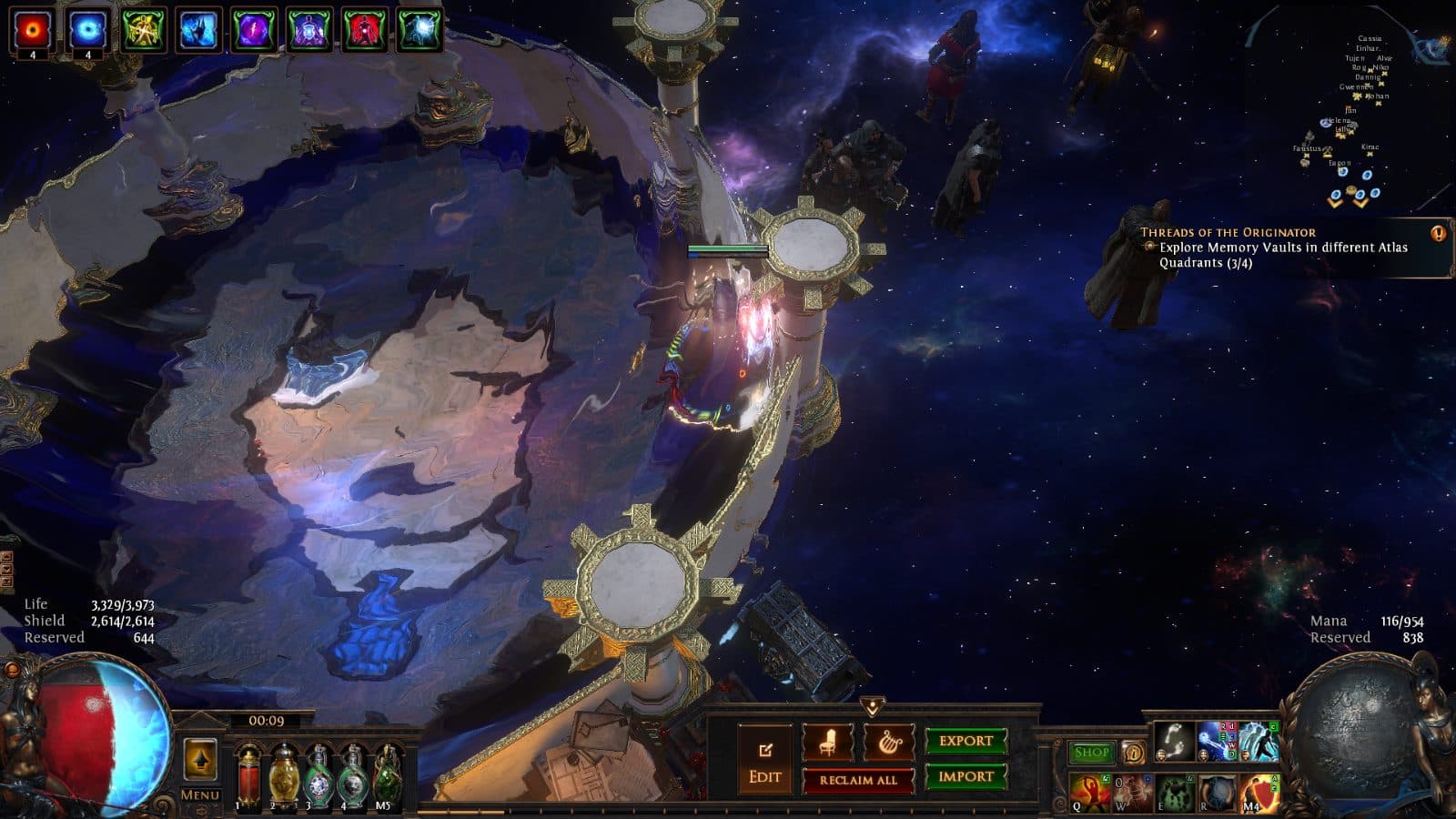 Goth Girl in Celestial Nebula, a Path of Exile 1 hideout built in Celestial Nebula Hideout by dihydrogen-monoxide