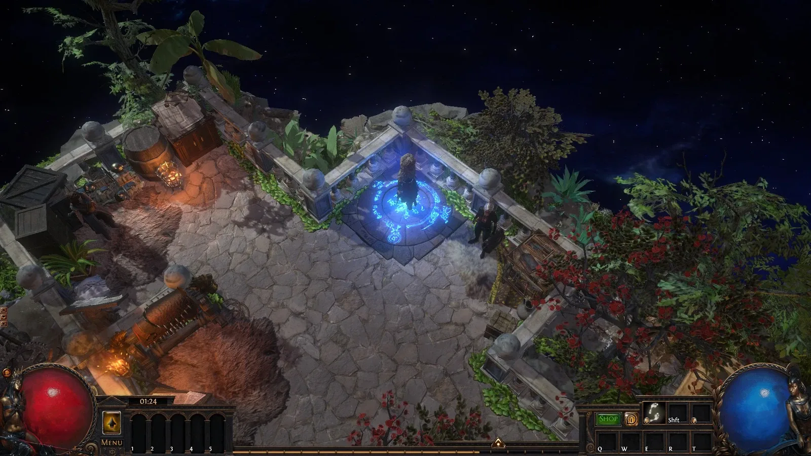 Nebula Garden, a Path of Exile 1 hideout built in Celestial Nebula Hideout by rubberfruit