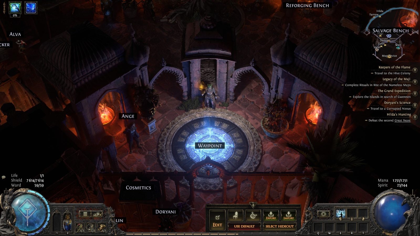 Shrine Hideout, a Path of Exile 2 hideout built in Shrine Hideout by lyndys